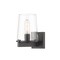 Z-Lite Callista 1 Light Vanity, Matte Black & Clear 3032-1V-MB - alternate 1